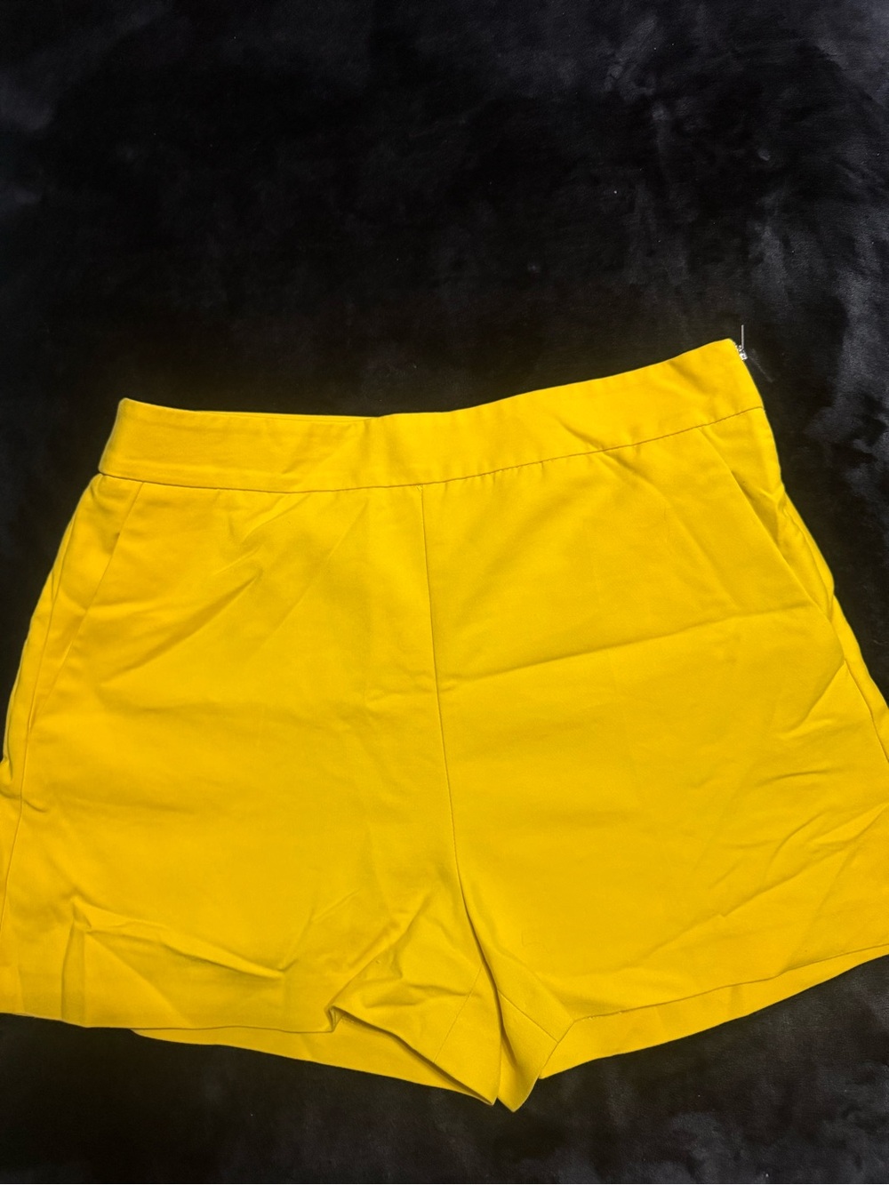 NWOT Zara Yellow Tailored High-Rise Shorts